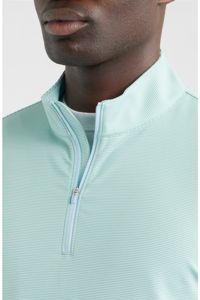 Perth Stripe Quarter Zip Performance Pullover, Alternate, color, FRESH MINT