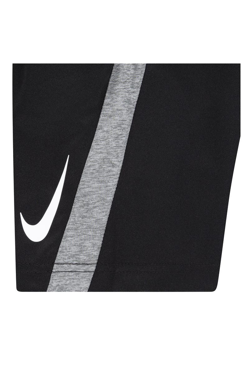 Kids' Drop Graphic T-Shirt & Shorts Set, Alternate, color, BLACK/ SMOKE GREY HEATHER