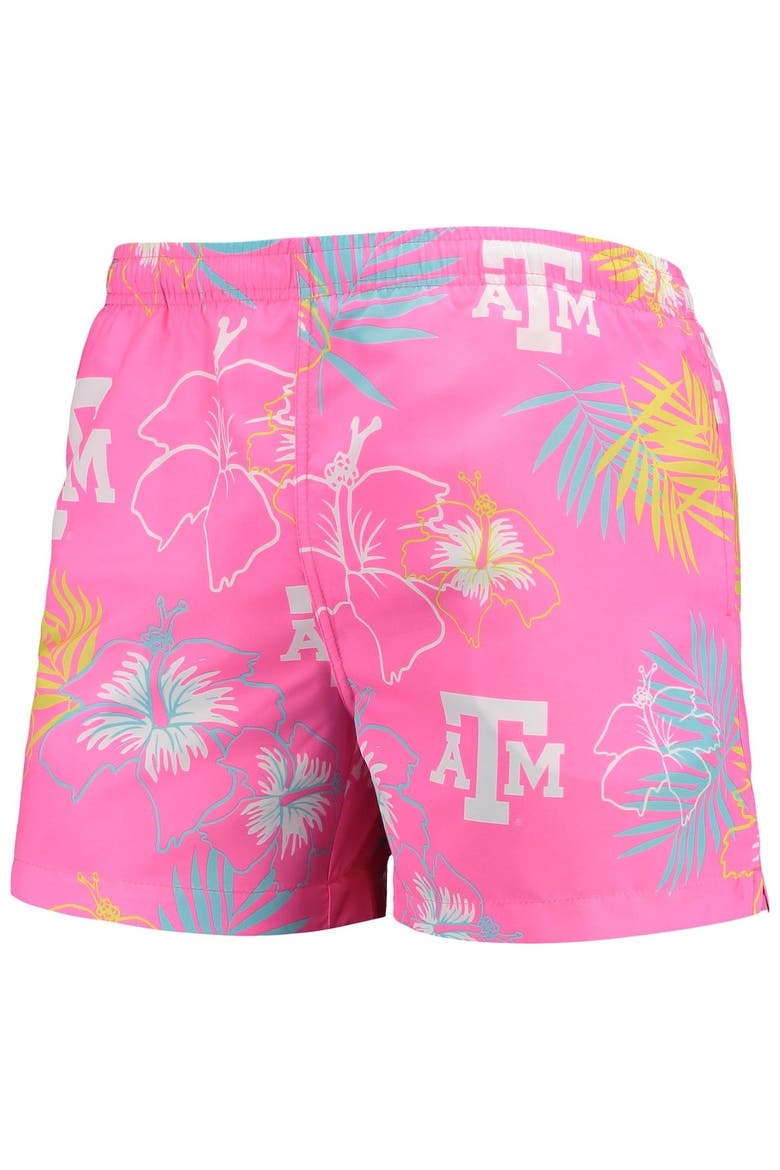 Men's FOCO Pink Texas A&M Aggies Neon Floral Swim Trunks, Alternate, color, Pink