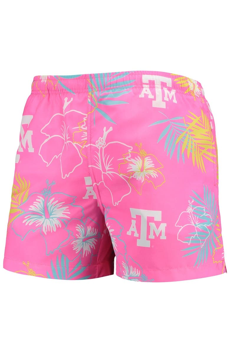 FOCO Men's FOCO Pink Texas A&M Aggies Neon Floral Swim Trunks, Alternate, color, Pink