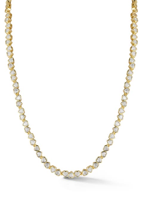 Heart Cubic Zirconia Tennis Necklace