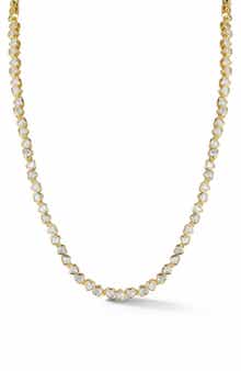 Heart Cubic Zirconia Tennis Necklace