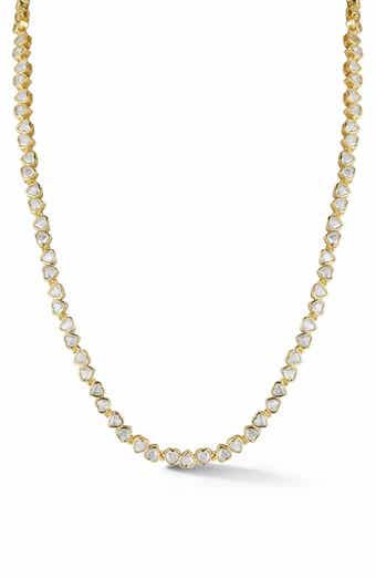 Heart Cubic Zirconia Tennis Necklace