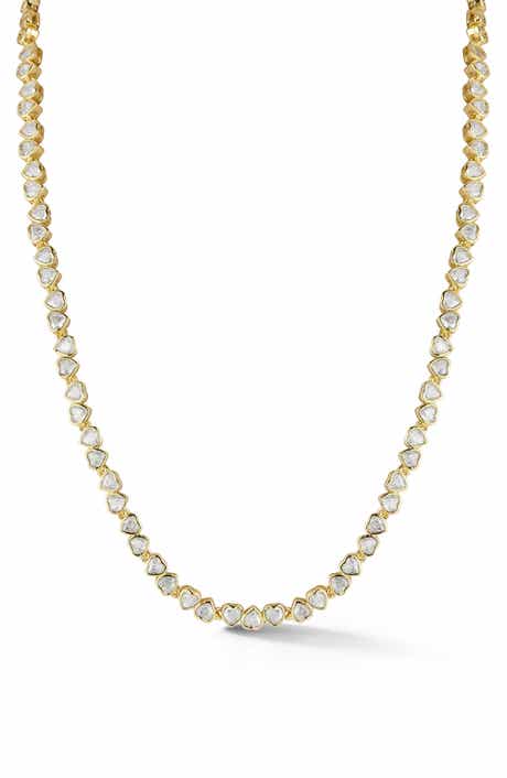 Heart Cubic Zirconia Tennis Necklace