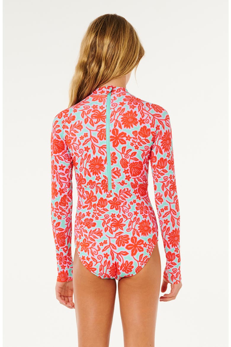 Kids' Sunshine Long Sleeve One-Piece Swimsuit, Alternate, color, MINT HAZE