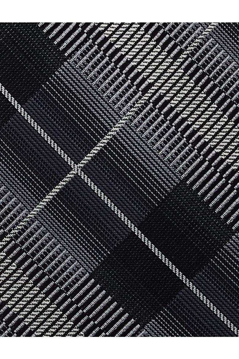 Big & Tall Futuristic Plaid Tie, Alternate, color, BLACK