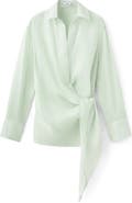 MANGO Faux Wrap Woven Shirt
