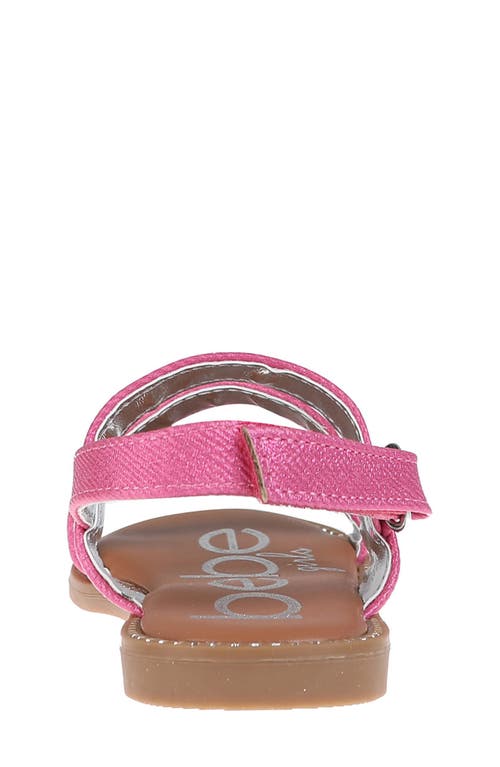 Bebe Little Girls Flat With Rhinestone And Ornamentation Sandals In Fuchsia