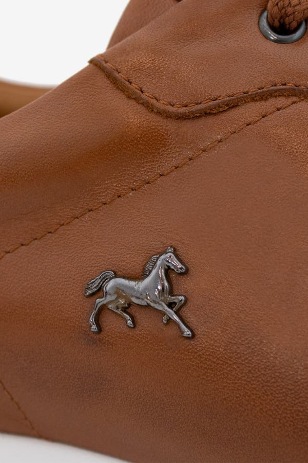 El Estribo Leather Sneakers 120, Alternate, color, Camel Brown
