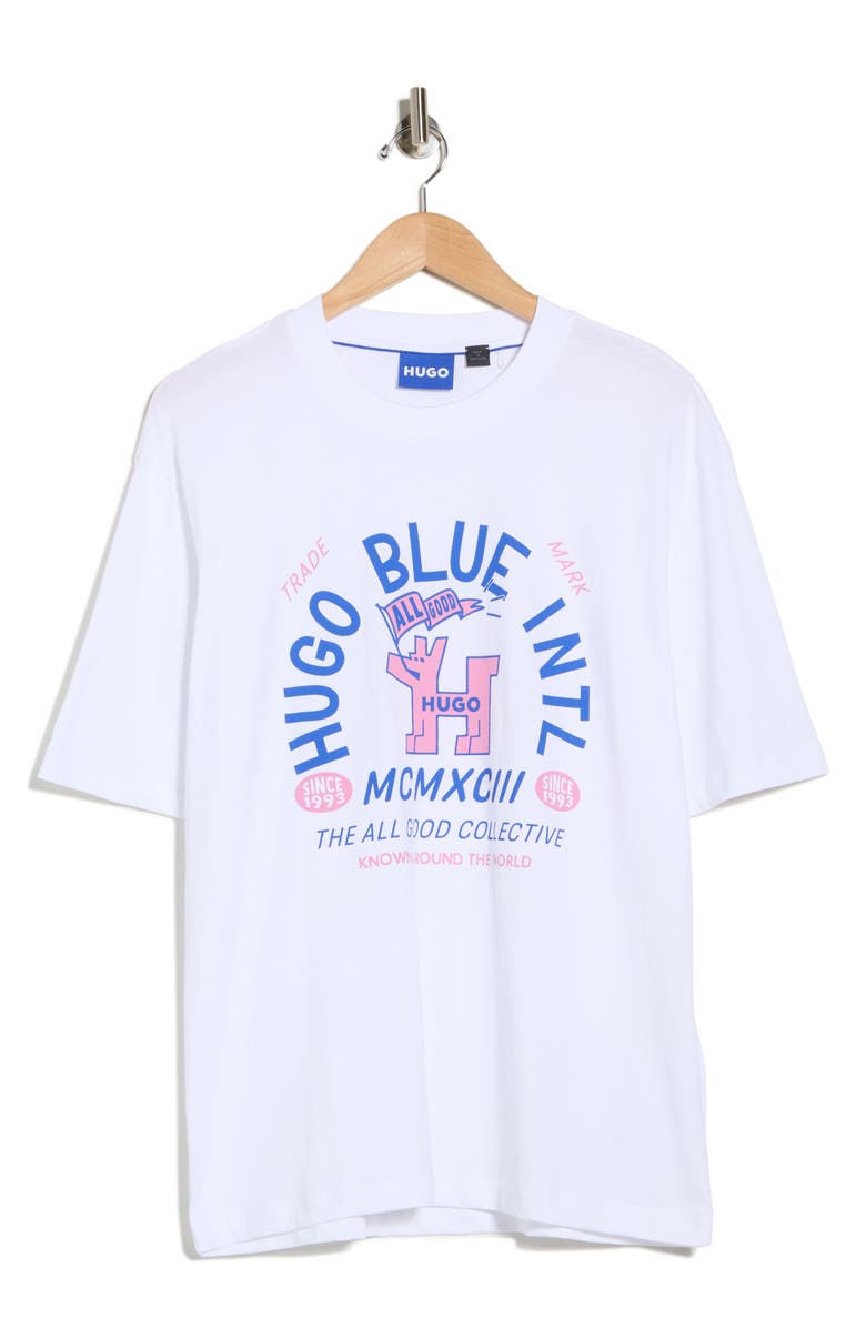 BOSS Nalumber Logo Graphic T-Shirt, Main, color, White