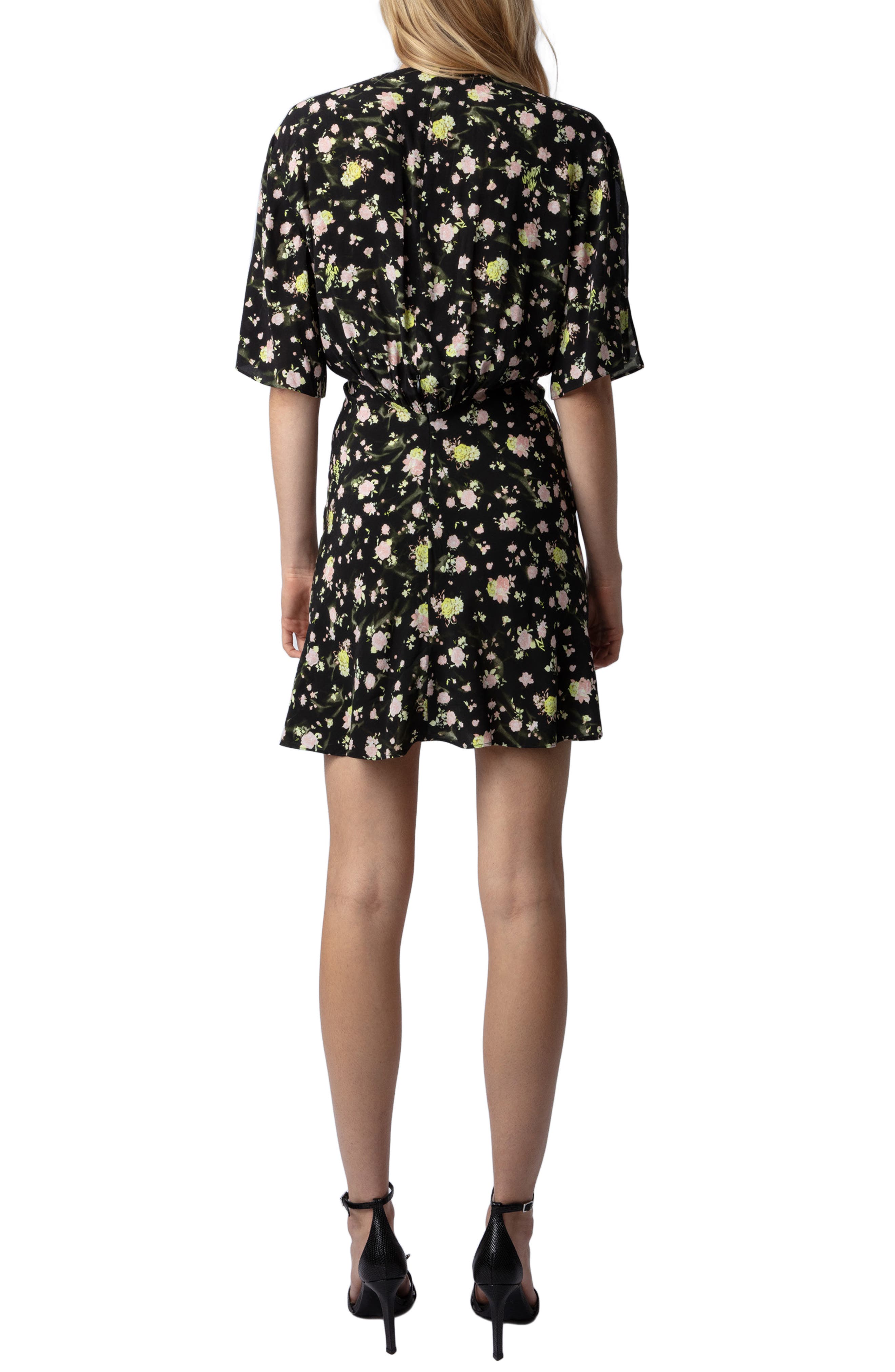 Zadig & Voltaire Rozom Rose Print Dress (Women) | Nordstrom
