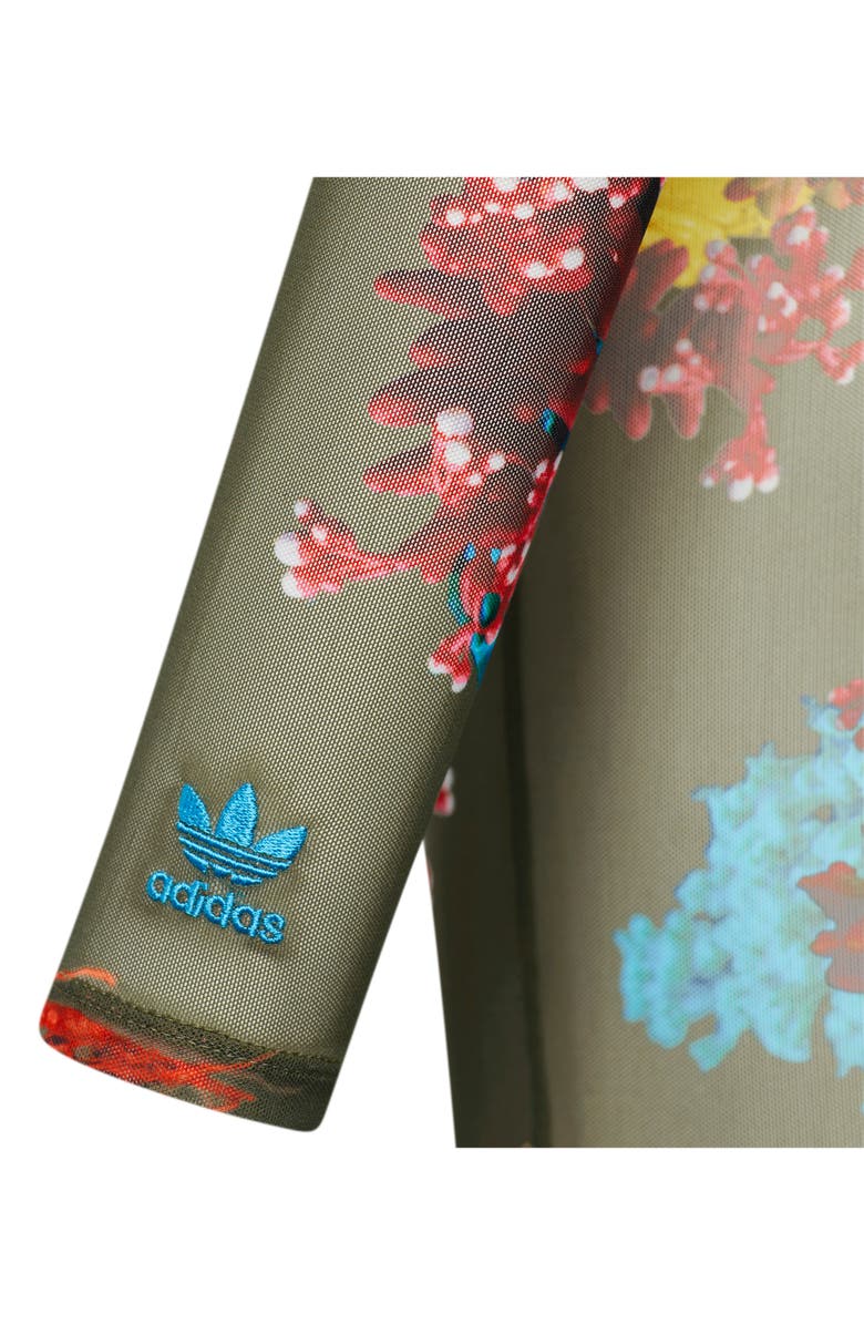 adidas x IVY PARK Floral Long Sleeve Mesh Jumpsuit, Alternate, color, 