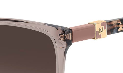 Carolina Herrera Her 56mm Gradient Rectangular Sunglasses In Brown