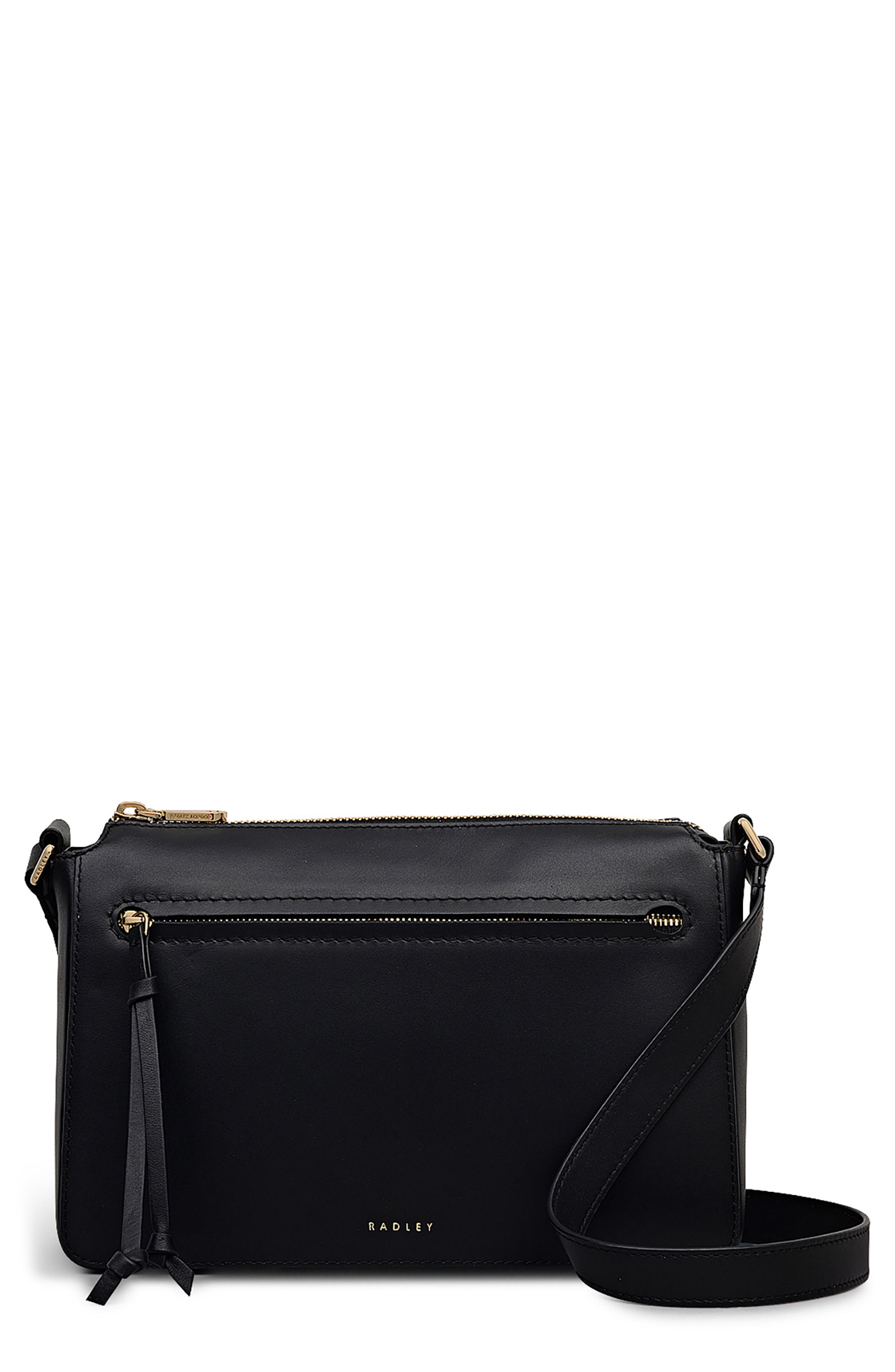 Fountain Park Small Zip Leather Crossbody Bag