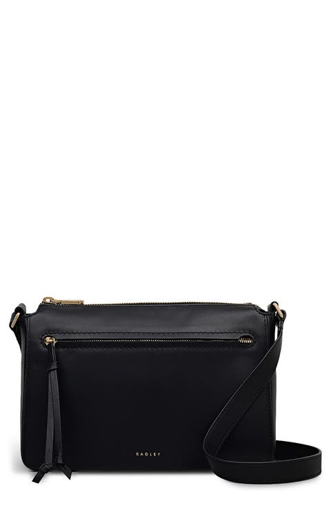 Fountain Park Small Zip Leather Crossbody Bag