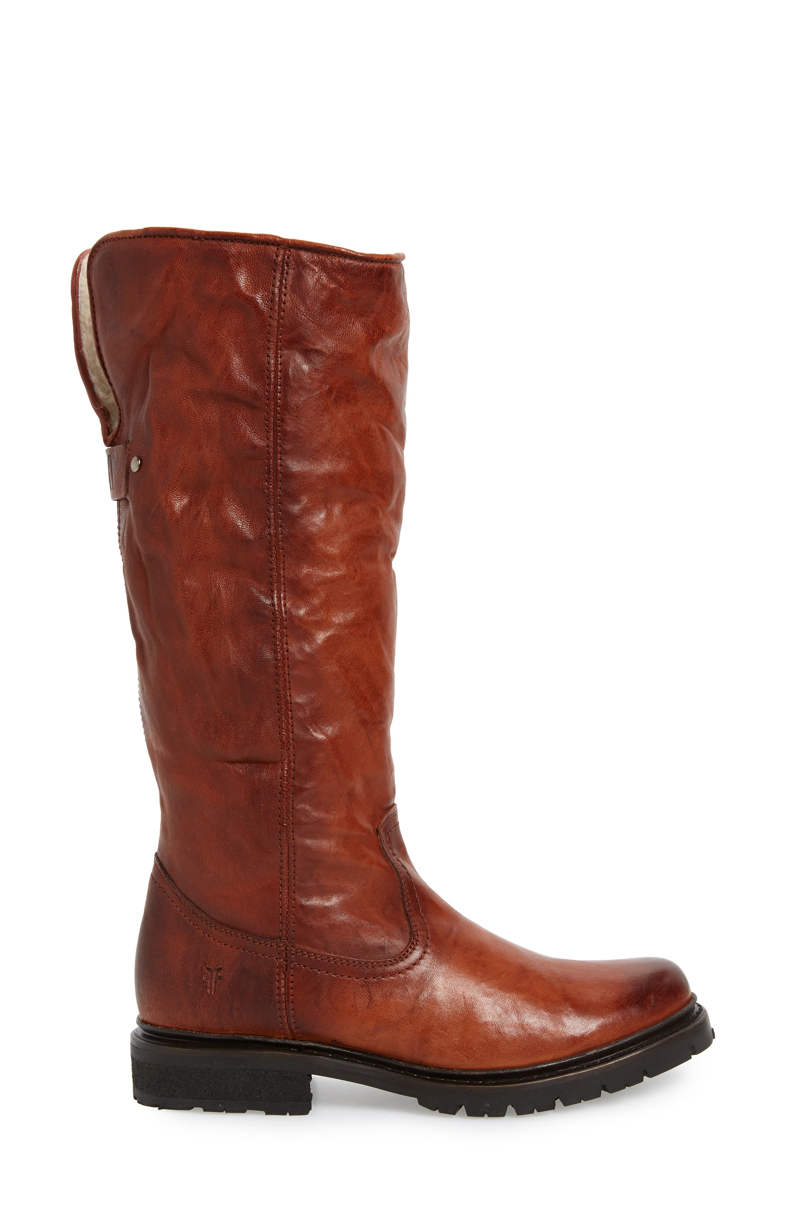 Frye Vanessa Genuine Shearling Lined Knee High Boot, Alternate, color, 