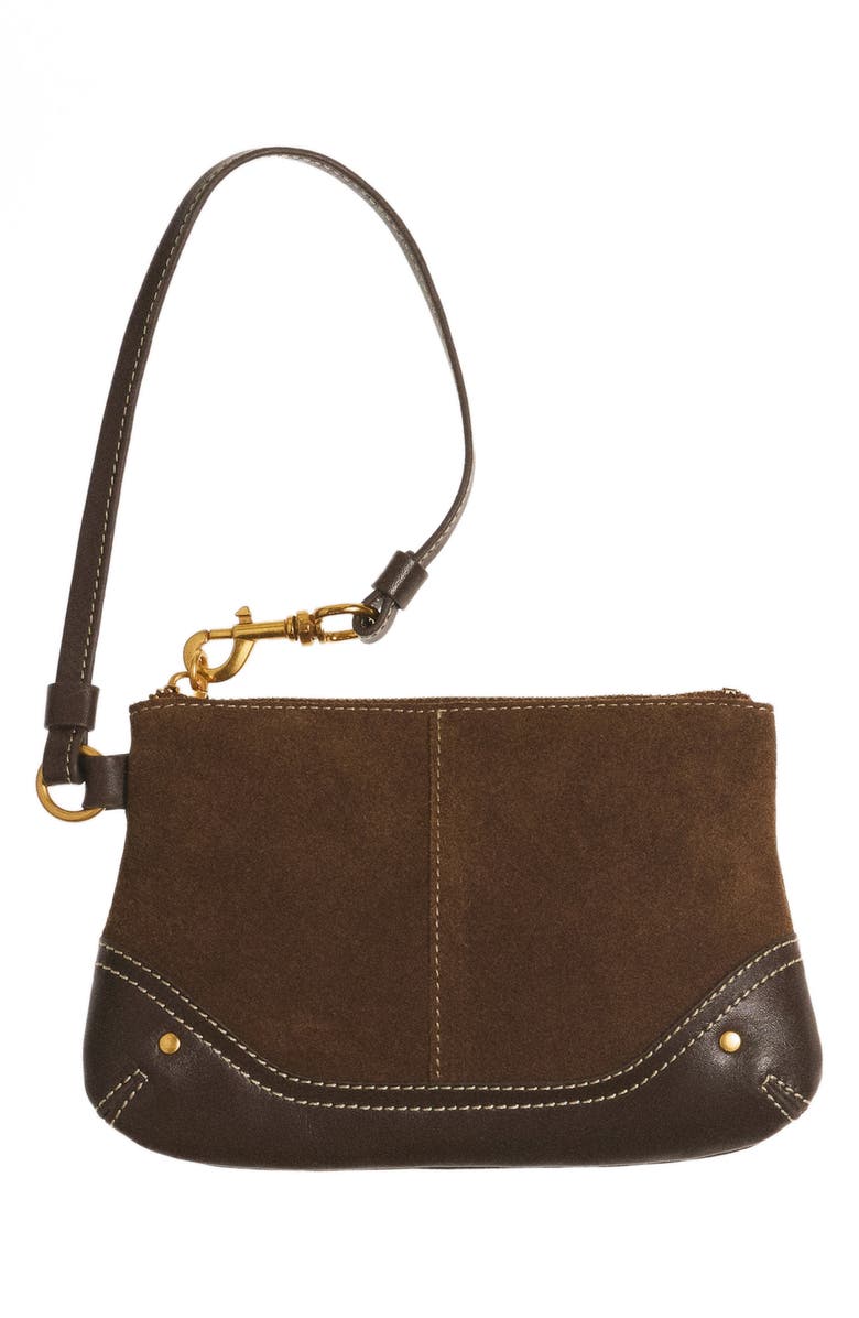 MANGO Leather Wristlet, Alternate, color,