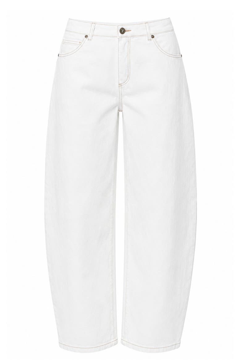 Barrel Leg Jeans, Alternate, color, PORCELIAN