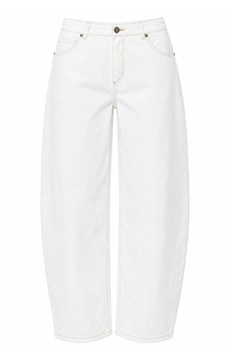 ABRAND Barrel Leg Jeans, Alternate, color, Porcelian