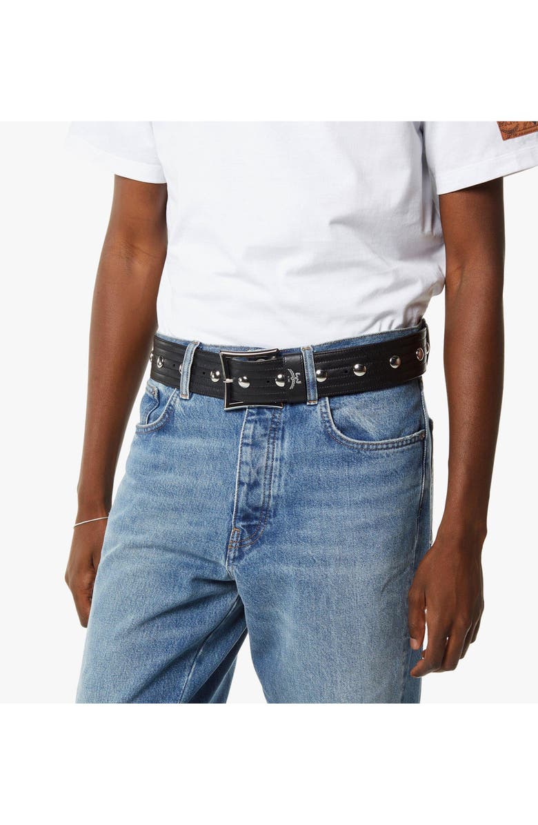 MCM Aren 2" Belt in Galactic Gala Leather, Alternate, color, Black