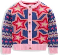 Mini Boden Kids' Sparkle Star Cardigan