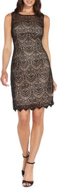 Adrianna Papell Scallop Guipure Lace Sheath Dress