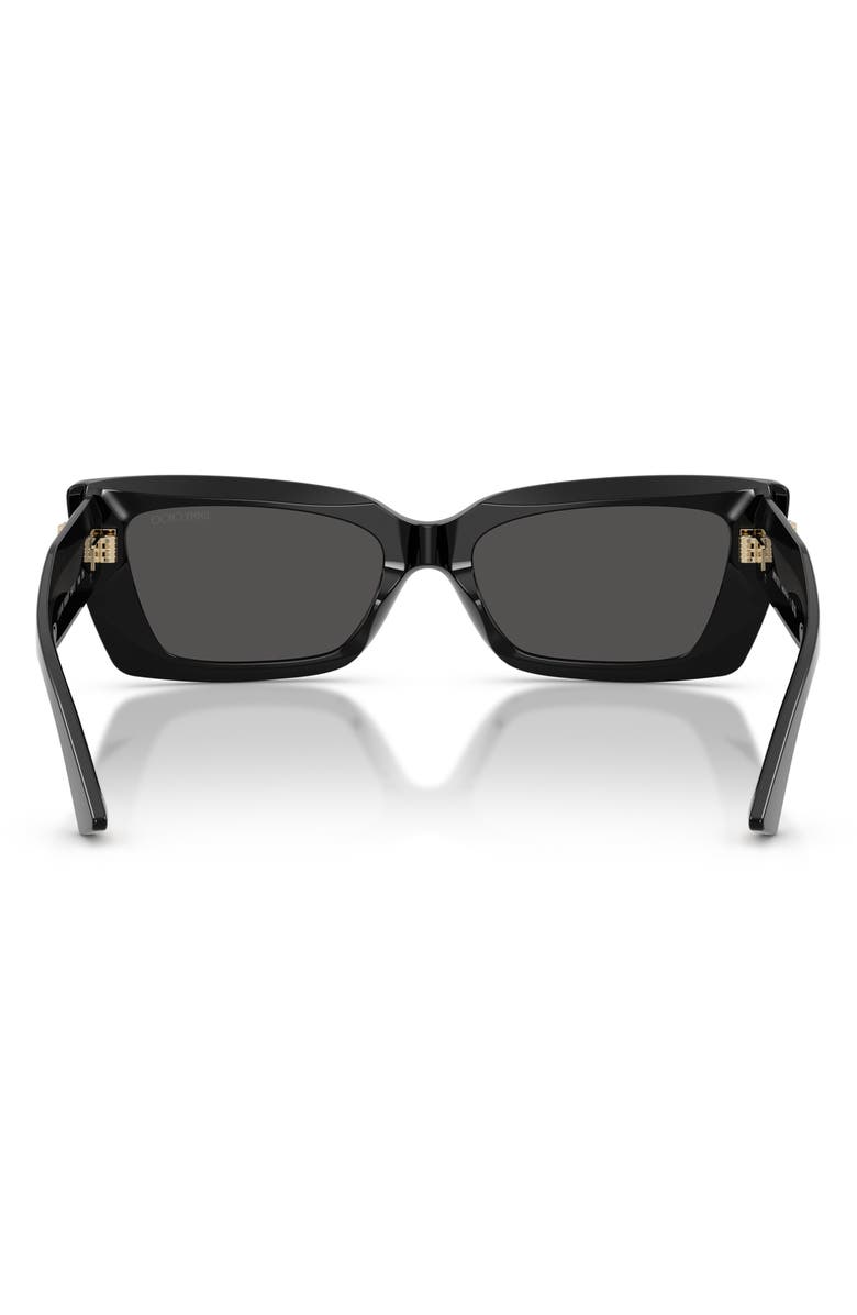 Jimmy Choo 54mm Cat Eye Sunglasses, Alternate, color, Black / Dark Grey