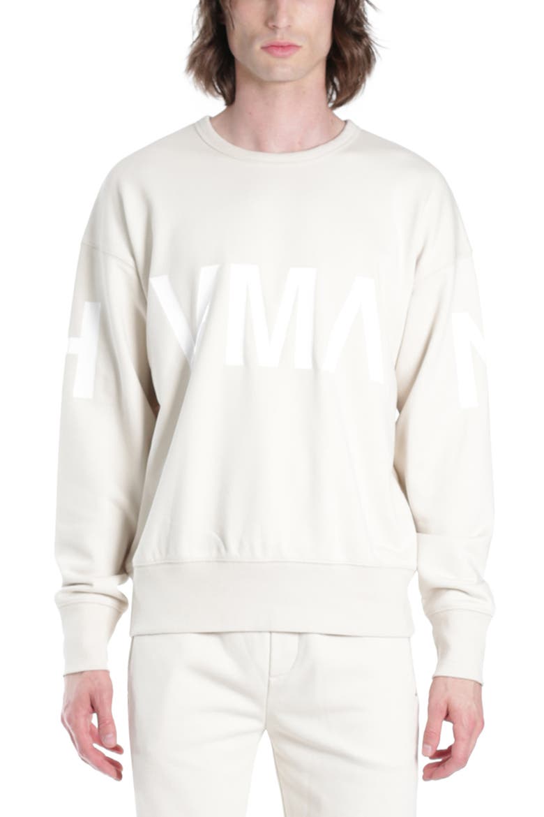 Logo Crewneck Sweatshirt, Main, color, CREAM
