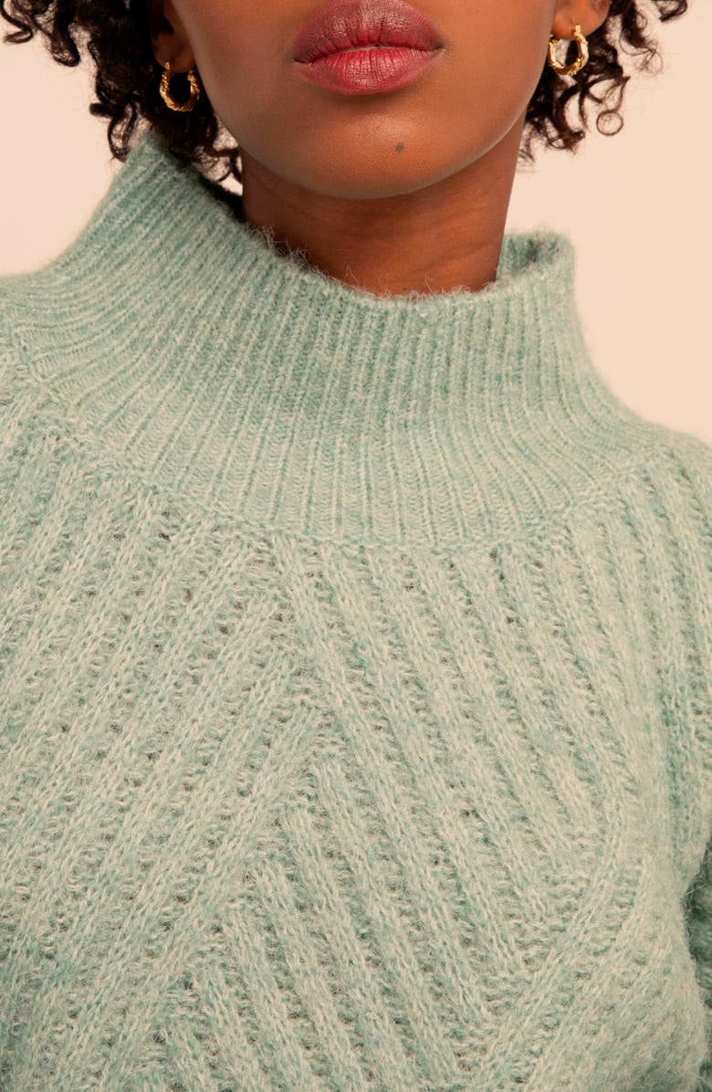 FRNCH Nihed Ribbed Crop Sweater, Alternate, color, 