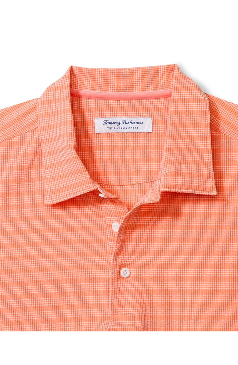 Tommy Bahama Bahama Coast Scala Stripe Polo, Alternate, color, Ember Red