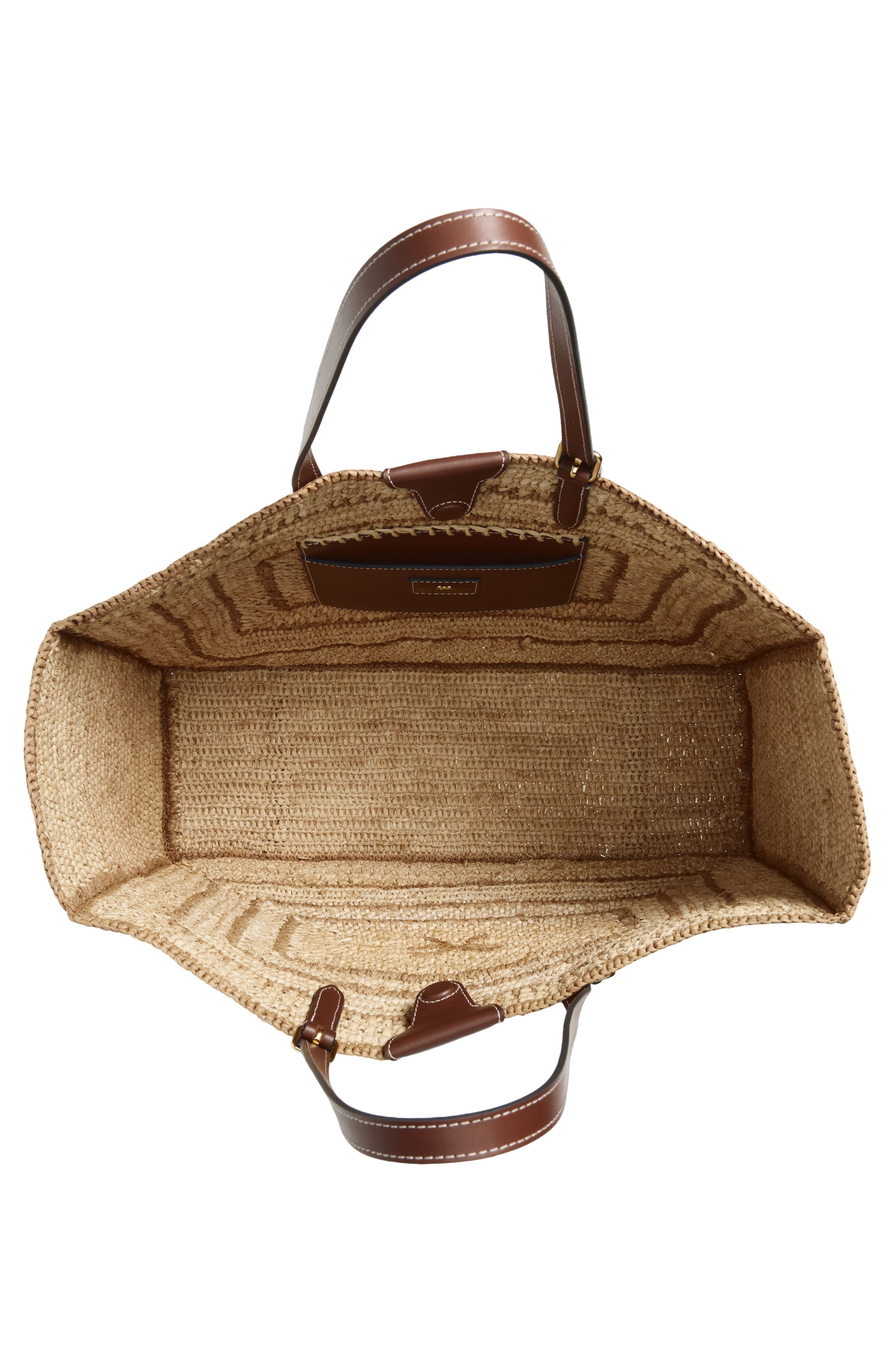 Anya Hindmarch Bow Crocheted Raffia East/West Tote, Alternate, color, Natural