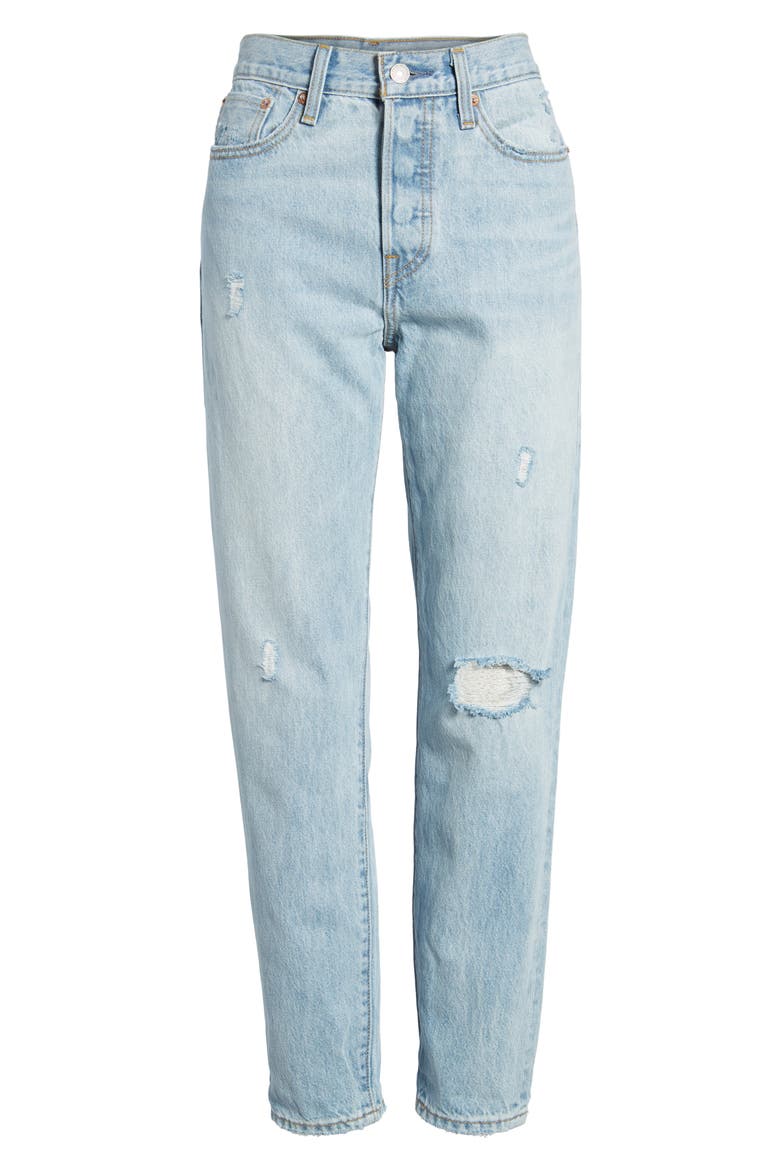Levi's® Wedgie Icon Fit Ripped High Waist Ankle Jeans, Alternate, color, DESERT DELTA