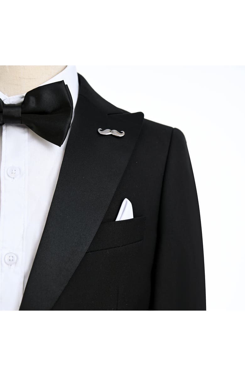 MOUSTACHE Peak Lapel Suit, Alternate, color, Black