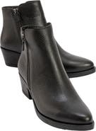 Forever & Always Shoes Jayer Leather Double-Zip Block Heel Boot