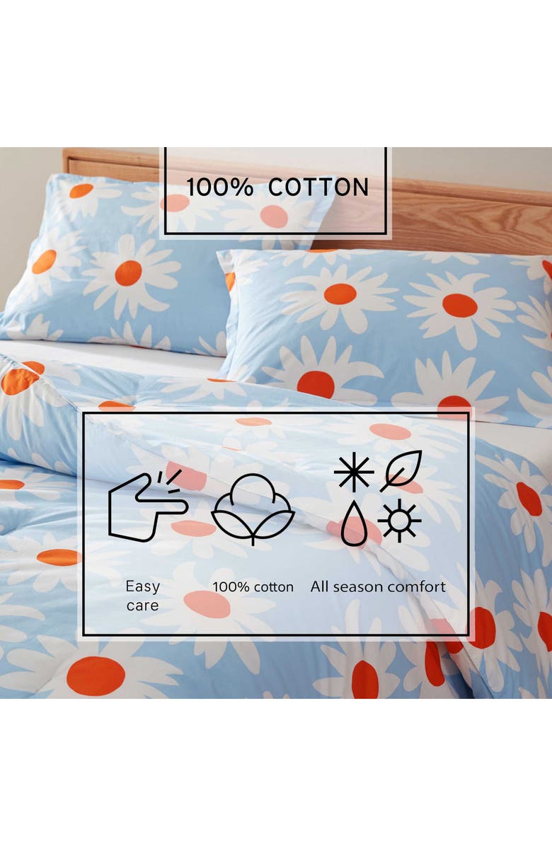 Marimekko Rakastaa Ei Rakasta Comforter & Shams Set, Alternate, color, Light Blue