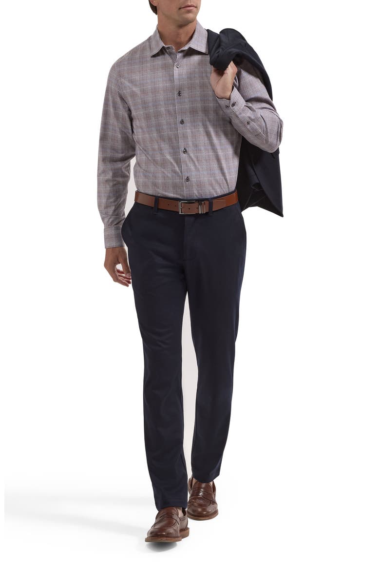 James OoohCotton Performance Long Sleeve Button Up Shirt, Alternate, color, BURGUNDY