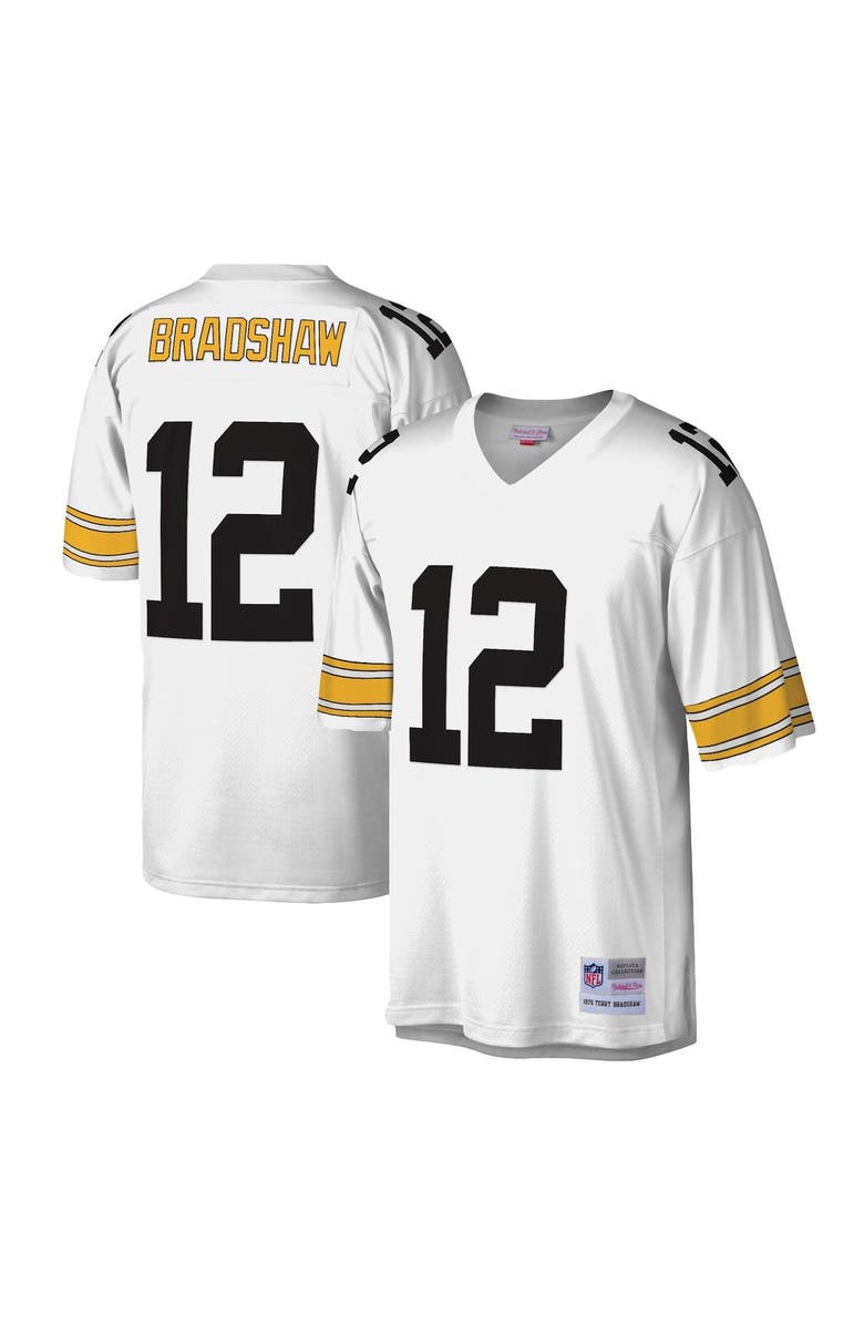 Mitchell & Ness Men's Mitchell & Ness Terry Bradshaw White Pittsburgh Steelers Legacy Replica Jersey, Alternate, color,