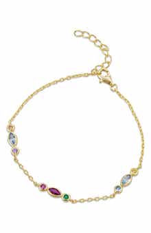 SAVVY CIE JEWELS Cubic Zirconia Station Bracelet