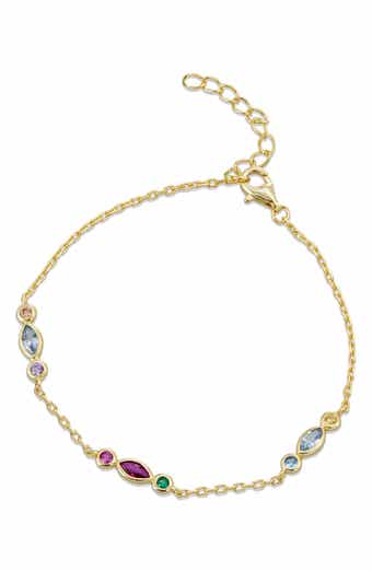 Cubic Zirconia Station Bracelet