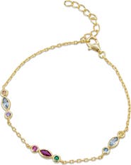 SAVVY CIE JEWELS Cubic Zirconia Station Bracelet