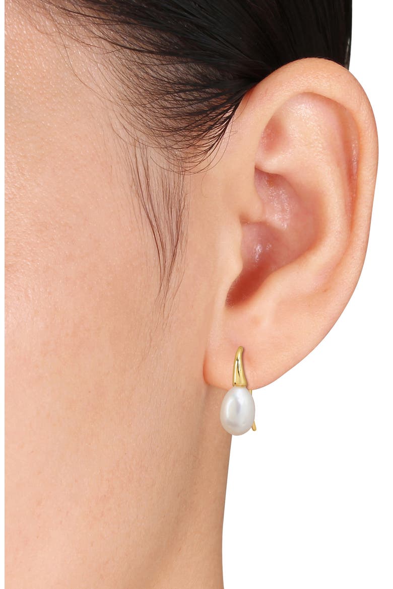 Cultured Freshwater Pearl Drop Earrings, Alternate, color, WHITE/PEARL