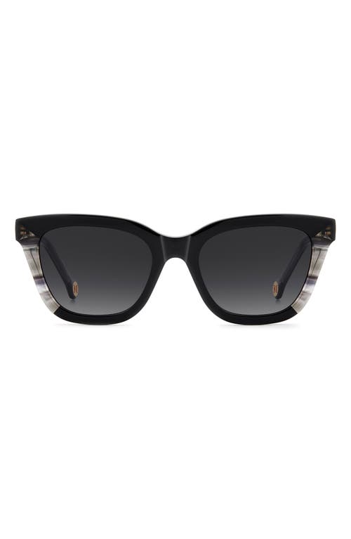 Carolina Herrera 52mm Cat Eye Sunglasses in Black/Dark Grey  product