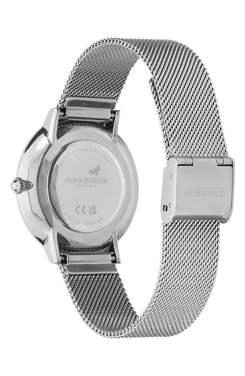 Olivia Burton Signature Butterfly Leather Strap Watch, 28mm, Alternate, color, 