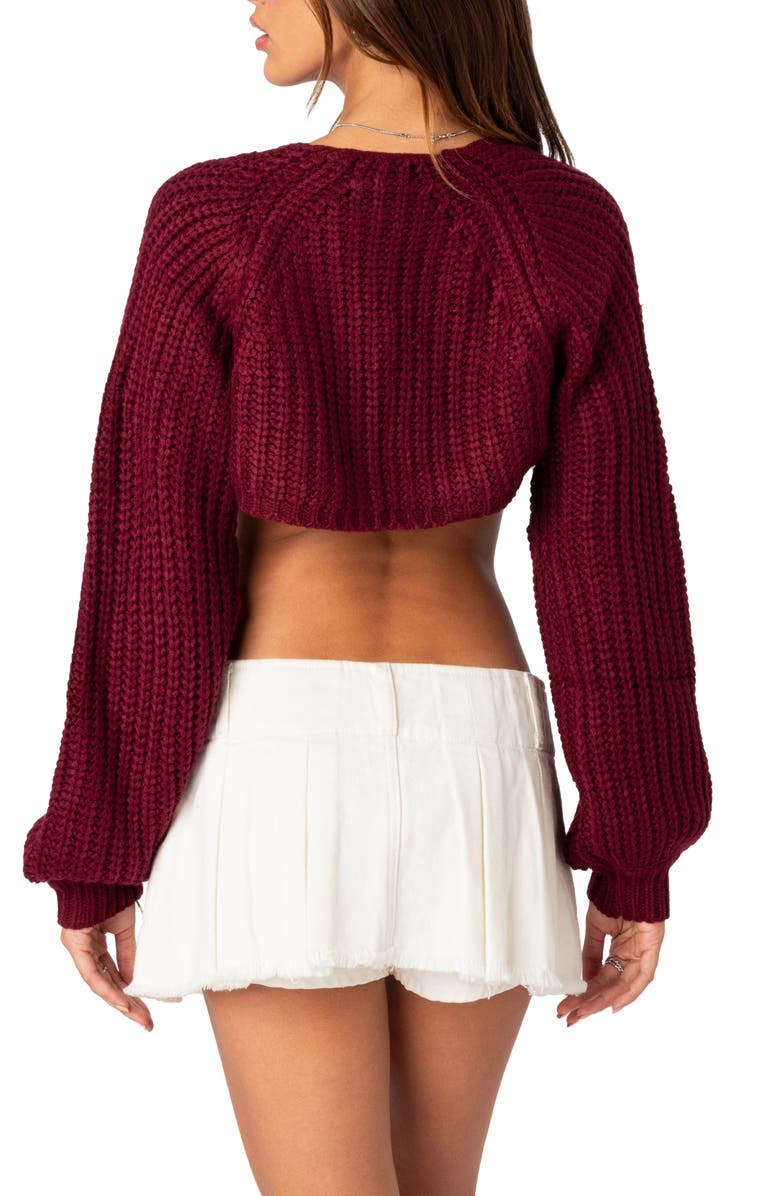 EDIKTED Cori Two-Piece Knit Bandeau & Shrug Sweater, Alternate, color, 