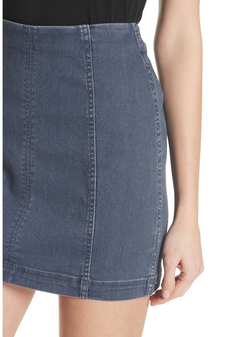 We the Free by Free People Modern Denim Miniskirt, Alternate, color, BLUE