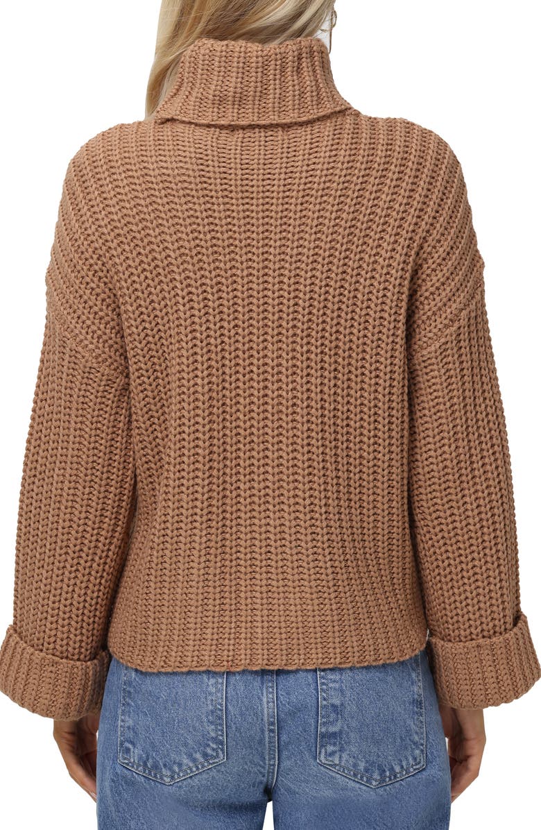 525 America Vida Bell Sleeve Turtleneck Sweater, Alternate, color, Cinnamon