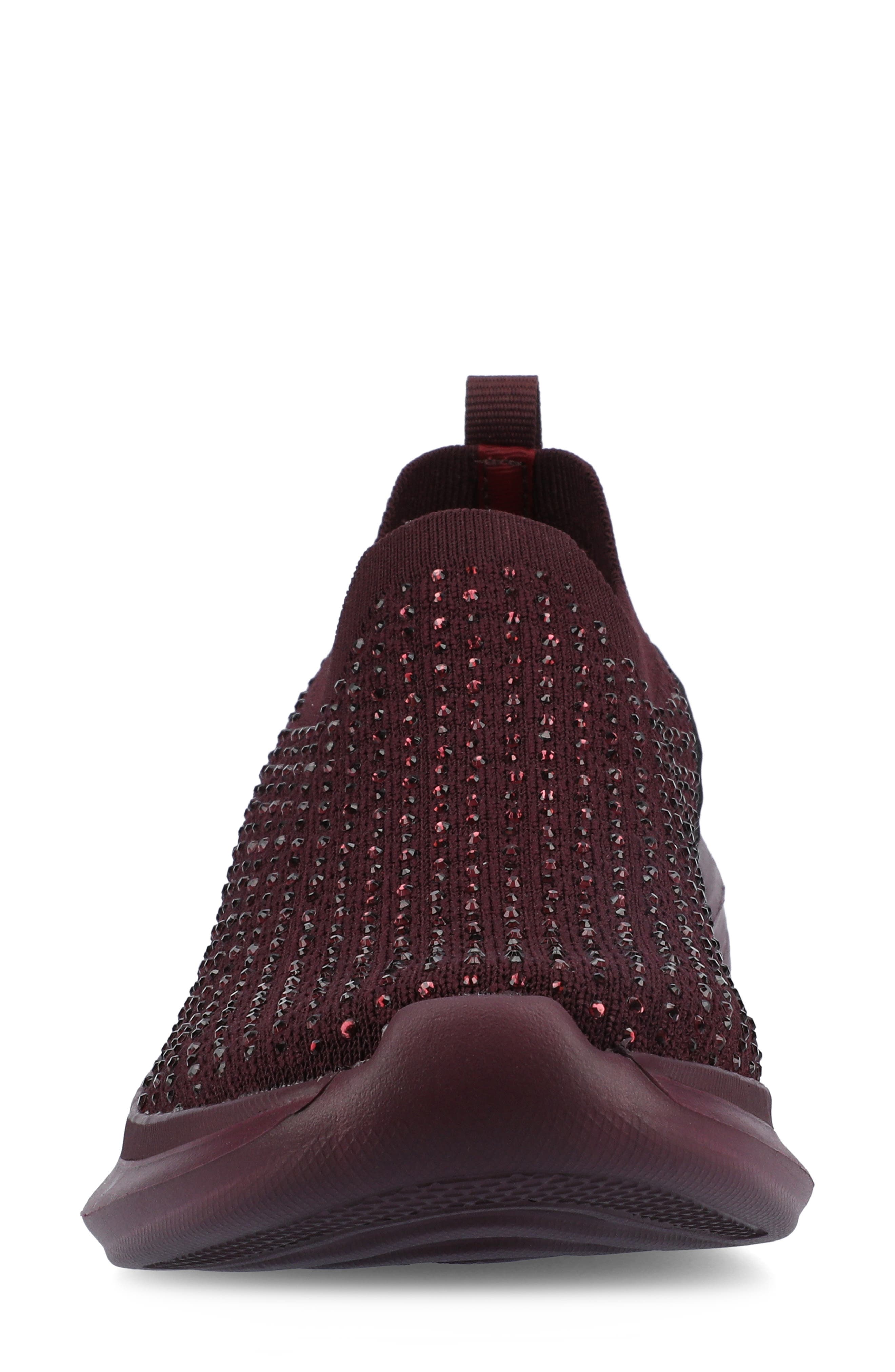 Linnea Knit Sneaker, Alternate, color, WINE/BLING