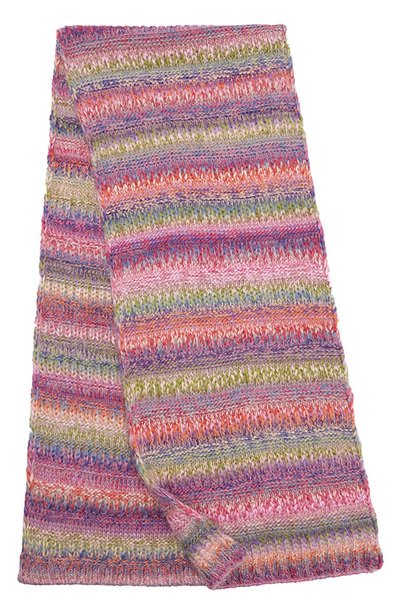 SAACHI Multicolored Knit Scarf, Alternate, color, Purple Multi