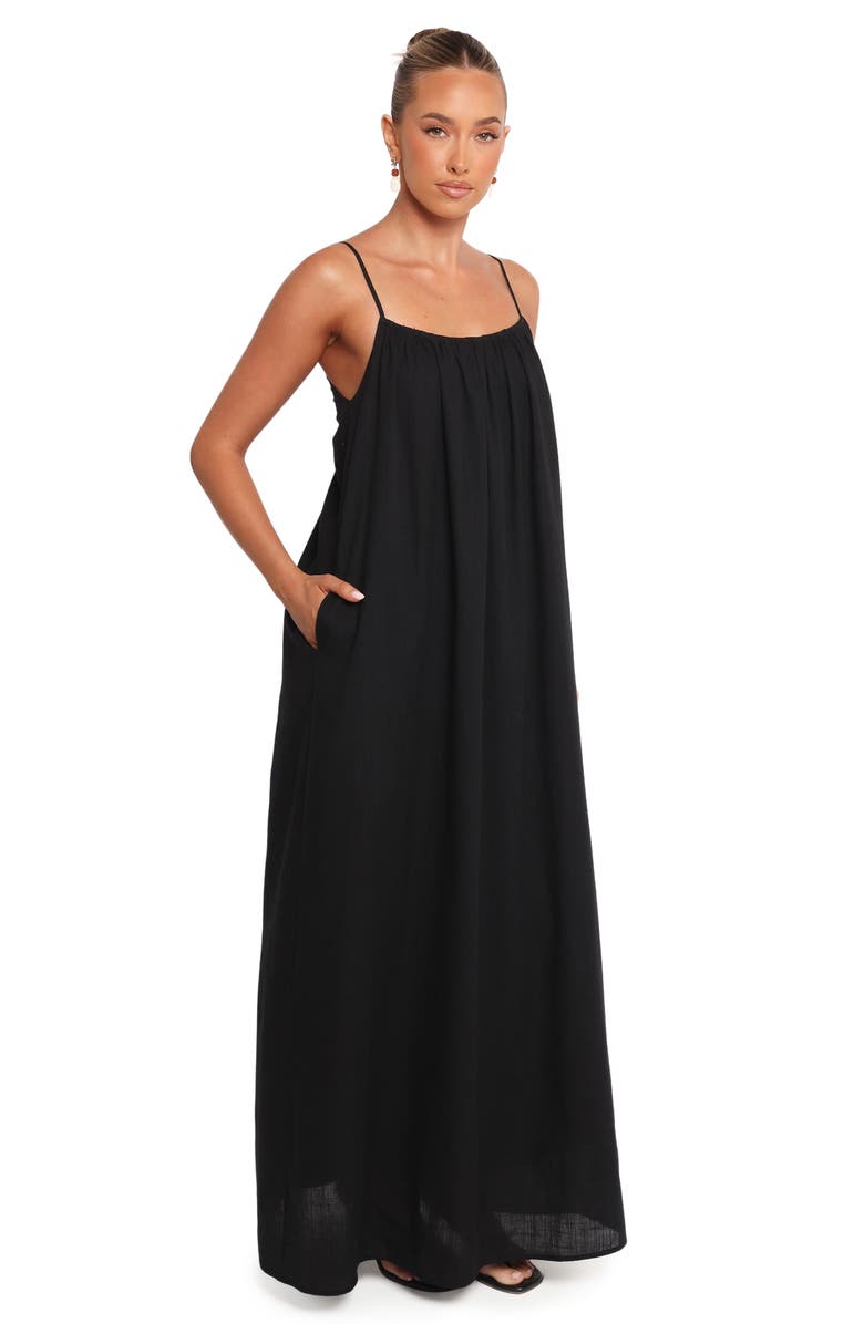 Petal & Pup Lumina Sleeveless Maxi Dress, Alternate, color, Black