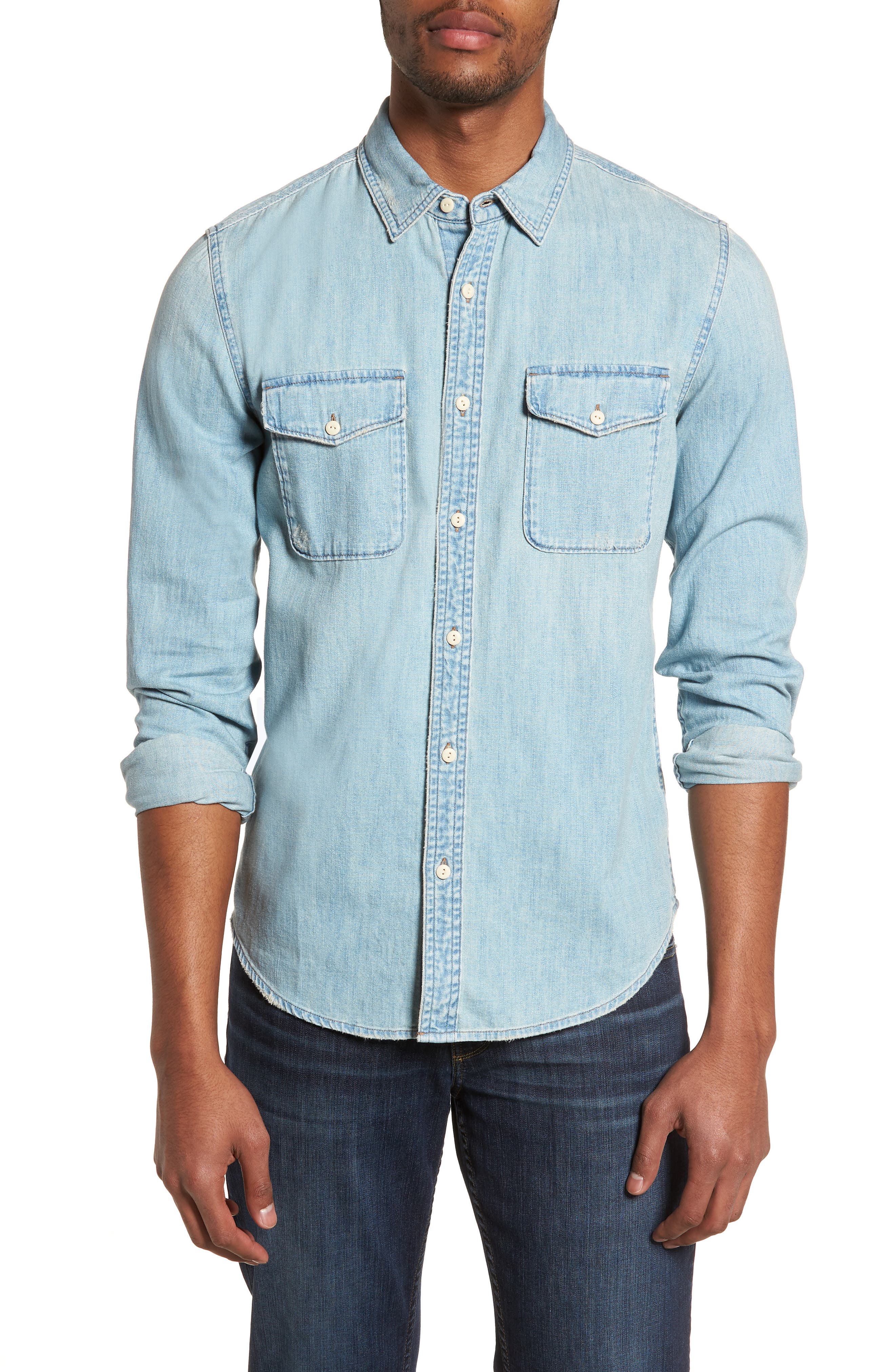 AG Benning Slim Fit Denim Sport Shirt